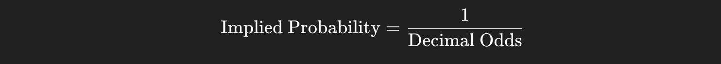 conversión de cuotas de apuestas a probabilidad implícita